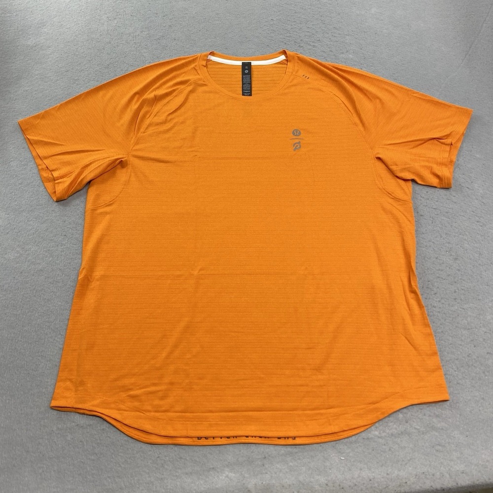Lululemon x Peloton Shirt Mens XXL Orange License To Train Running Gym